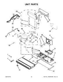 07 - Unit Parts parts for Whirlpool Refrigerator 7WF736SDAM12 from AppliancePartsPros.com