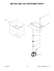 10 - Motor And Ice Container Parts parts for Whirlpool Refrigerator 7WF736SDAM12 from AppliancePartsPros.com
