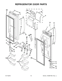 06 - Refrigerator Door Parts parts for Whirlpool Refrigerator 7WF736SDAM13 from AppliancePartsPros.com