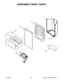 09 - Dispenser Front Parts parts for Whirlpool Refrigerator 7WF736SDAM13 from AppliancePartsPros.com