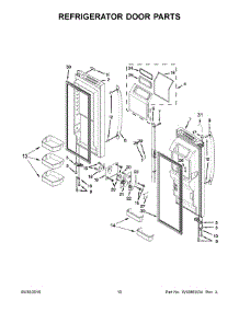 06 - Refrigerator Door Parts parts for Whirlpool Refrigerator 7WF736SDAM14 from AppliancePartsPros.com