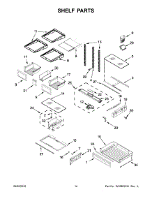 08 - Shelf Parts parts for Whirlpool Refrigerator 7WF736SDAM14 from AppliancePartsPros.com