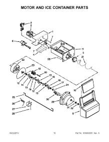 06 - Motor And Ice Container Parts parts for Whirlpool Refrigerator 7WRS22FDBW00 from AppliancePartsPros.com