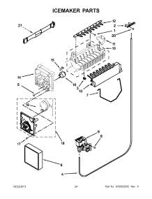 13 - Icemaker Parts parts for Whirlpool Refrigerator 7WRS22FDBW00 from AppliancePartsPros.com