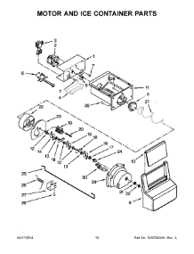 06 - Motor And Ice Container Parts parts for Whirlpool Refrigerator 7WRS22FEBF00 from AppliancePartsPros.com