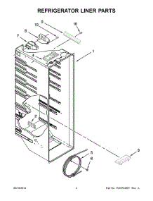 03 - Refrigerator Liner Parts parts for Whirlpool Refrigerator 7WRS25FDBF02 from AppliancePartsPros.com