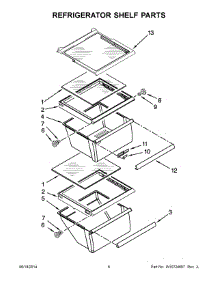 04 - Refrigerator Shelf Parts parts for Whirlpool Refrigerator 7WRS25FDBF02 from AppliancePartsPros.com