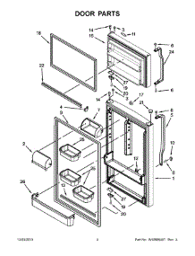 03 - Door Parts parts for Whirlpool Refrigerator 8W8TXDGFBW00 from AppliancePartsPros.com