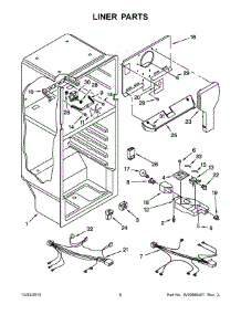 04 - Liner Parts parts for Whirlpool Refrigerator 8W8TXDGFBW00 from AppliancePartsPros.com