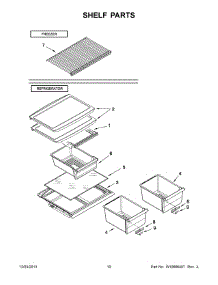06 - Shelf Parts parts for Whirlpool Refrigerator 8W8TXDGFBW00 from AppliancePartsPros.com