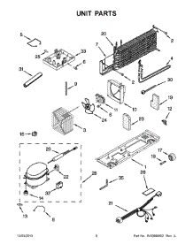 05 - Unit Parts parts for Whirlpool Refrigerator 8W8TXDWFBW00 from AppliancePartsPros.com
