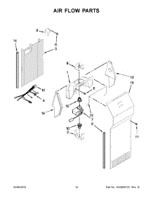08 - Air Flow Parts parts for Whirlpool Refrigerator 8WRS25KNBF00 from AppliancePartsPros.com