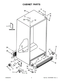 02 - Cabinet Parts parts for Whirlpool Refrigerator 8WRS25KNBF02 from AppliancePartsPros.com
