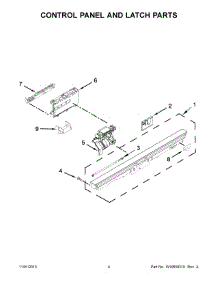 03 - Control Panel And Latch Parts parts for Whirlpool Dishwasher BLB14DRANA2 from AppliancePartsPros.com