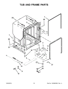 06 - Tub And Frame Parts parts for Whirlpool Dishwasher BLB14DRANA4 from AppliancePartsPros.com