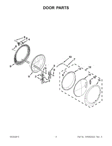 02 - Door Parts parts for Whirlpool Washer BNQ11DCANA0 from AppliancePartsPros.com