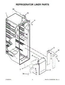 03 - Refrigerator Liner Parts parts for Whirlpool Refrigerator BRS75ARANA00 from AppliancePartsPros.com