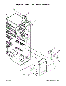 03 - Refrigerator Liner Parts parts for Whirlpool Refrigerator BRS75BRANA00 from AppliancePartsPros.com