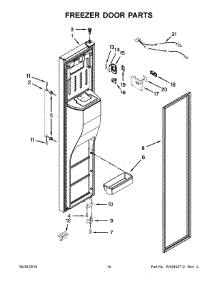 08 - Freezer Door Parts parts for Whirlpool Refrigerator BRS75BRANA00 from AppliancePartsPros.com