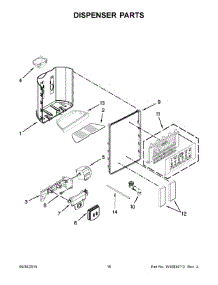 09 - Dispenser Parts parts for Whirlpool Refrigerator BRS75BRANA00 from AppliancePartsPros.com