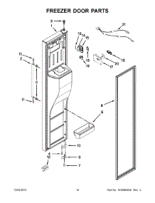 08 - Freezer Door Parts parts for Whirlpool Refrigerator BRS80ARANA02 from AppliancePartsPros.com
