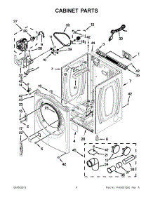 03 - Cabinet Parts parts for Whirlpool Dryer BSG17CCANA0 from AppliancePartsPros.com