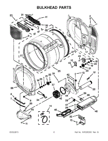 03 - Bulkhead Parts parts for Whirlpool Dryer CED8990XW0 from AppliancePartsPros.com