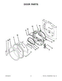 04 - Door Parts parts for Whirlpool Dryer CED8990XW0 from AppliancePartsPros.com