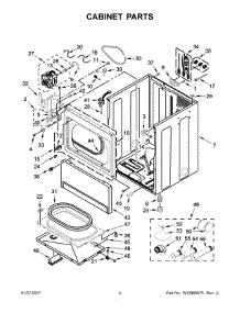03 - Cabinet Parts parts for Whirlpool Laundry Center CEM2795FQ0 from AppliancePartsPros.com