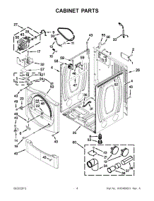 03 - Cabinet Parts parts for Whirlpool Dryer CGD8990XW2 from AppliancePartsPros.com