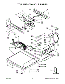 02 - Top And Console Parts parts for Whirlpool Dryer CGD9050AW0 from AppliancePartsPros.com