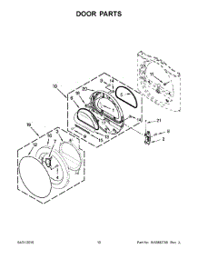 06 - Door Parts parts for Whirlpool Laundry Center CGD9050AW1 from AppliancePartsPros.com