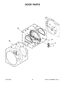06 - Door Parts parts for Whirlpool Laundry Center CGD9060AW1 from AppliancePartsPros.com