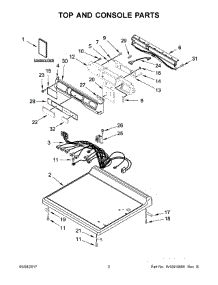 02 - Top And Console Parts parts for Whirlpool Laundry Center CGD9160GW0 from AppliancePartsPros.com
