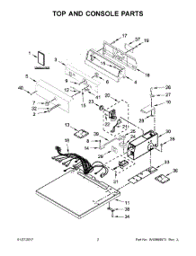 02 - Top And Console Parts parts for Whirlpool Laundry Center CGM2745FQ0 from AppliancePartsPros.com