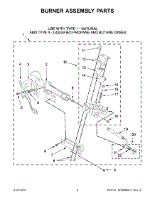05 - Burner Assembly Parts parts for Whirlpool Laundry Center CGM2745FQ0 from AppliancePartsPros.com