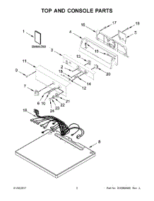 02 - Top And Console Parts parts for Whirlpool Laundry Center CGM2795FQ0 from AppliancePartsPros.com