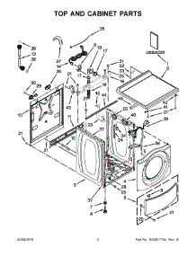 02 - Top And Cabinet Parts parts for Whirlpool Washer CHW8990BW0 from AppliancePartsPros.com