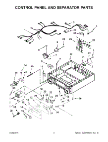 02 - Control Panel And Separator Parts parts for Whirlpool Dryer CSP2860TQ0 from AppliancePartsPros.com