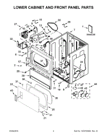03 - Lower Cabinet And Front Panel Parts parts for Whirlpool Dryer CSP2860TQ0 from AppliancePartsPros.com
