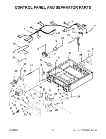 02 - Control Panel And Separator Parts parts for Whirlpool Dryer CSP2861TQ0 from AppliancePartsPros.com