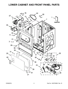 03 - Lower Cabinet And Front Panel Parts parts for Whirlpool Dryer CSP2861TQ0 from AppliancePartsPros.com