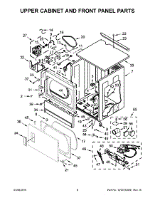04 - Upper Cabinet And Front Panel Parts parts for Whirlpool Dryer CSP2861TQ0 from AppliancePartsPros.com