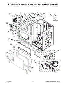 02 - Lower Cabinet And Front Panel Parts parts for Whirlpool Dryer CSP2861TQ1 from AppliancePartsPros.com