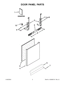 02 - Door Panel Parts parts for Whirlpool Dishwasher DU1015XTXT2 from AppliancePartsPros.com