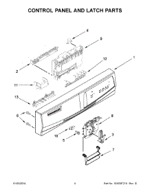 03 - Control Panel And Latch Parts parts for Whirlpool Dishwasher DU1015XTXT2 from AppliancePartsPros.com