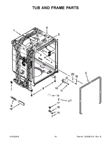 06 - Tub And Frame Parts parts for Whirlpool Dishwasher DU1015XTXT2 from AppliancePartsPros.com