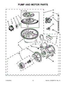 07 - Pump And Motor Parts parts for Whirlpool Dishwasher DU1015XTXT2 from AppliancePartsPros.com
