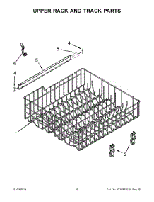 10 - Upper Rack And Track Parts parts for Whirlpool Dishwasher DU1015XTXT2 from AppliancePartsPros.com