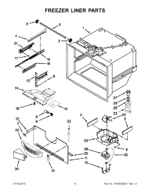 02 - Freezer Liner Parts parts for Whirlpool Refrigerator GB2FHDXWB07 from AppliancePartsPros.com
